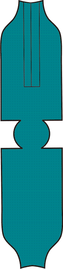 image of blank coozie unsewn long neck bottle