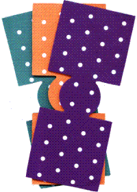 image of blank coozie unsewn can with white polka dots